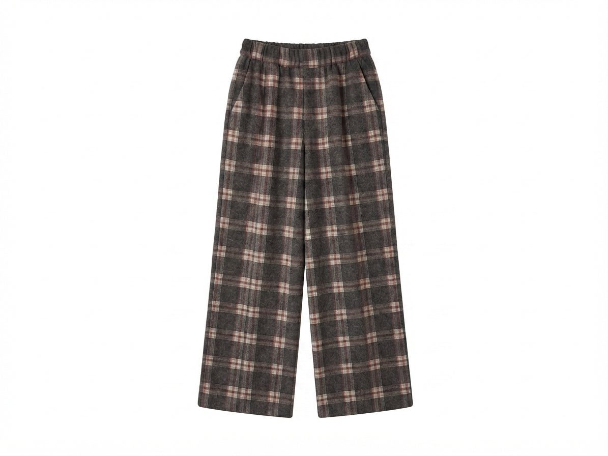 Pantalón Twill Patron Tartan Elastico - Foto