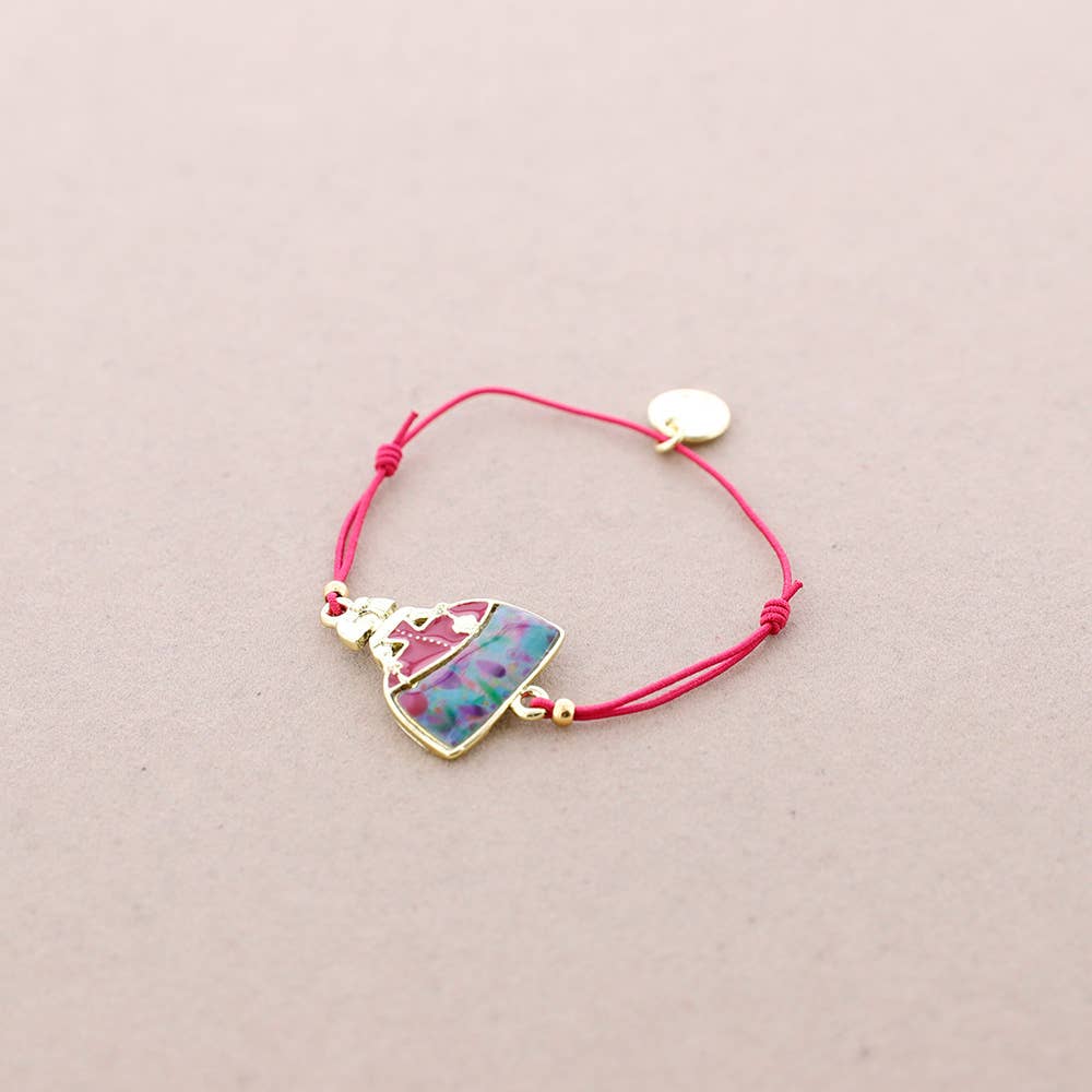 Pulsera Gomita Menina Metal Esmalte