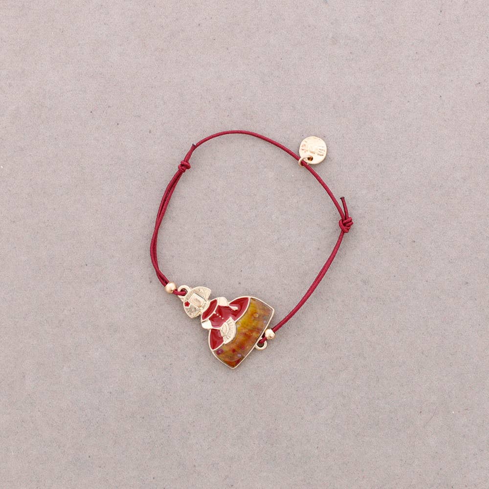Pulsera Gomita Menina Metal Esmalte