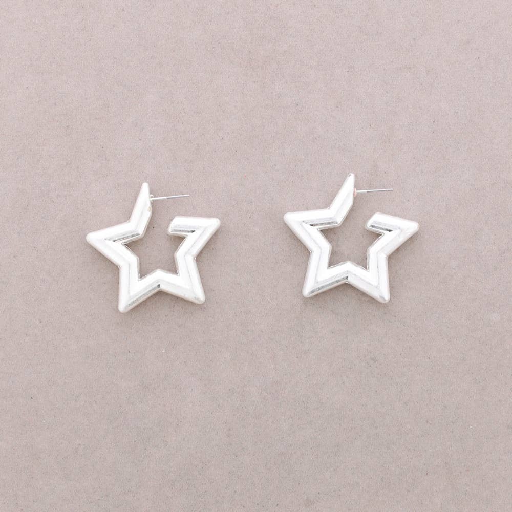 Pendientes Presion Estrella Metal