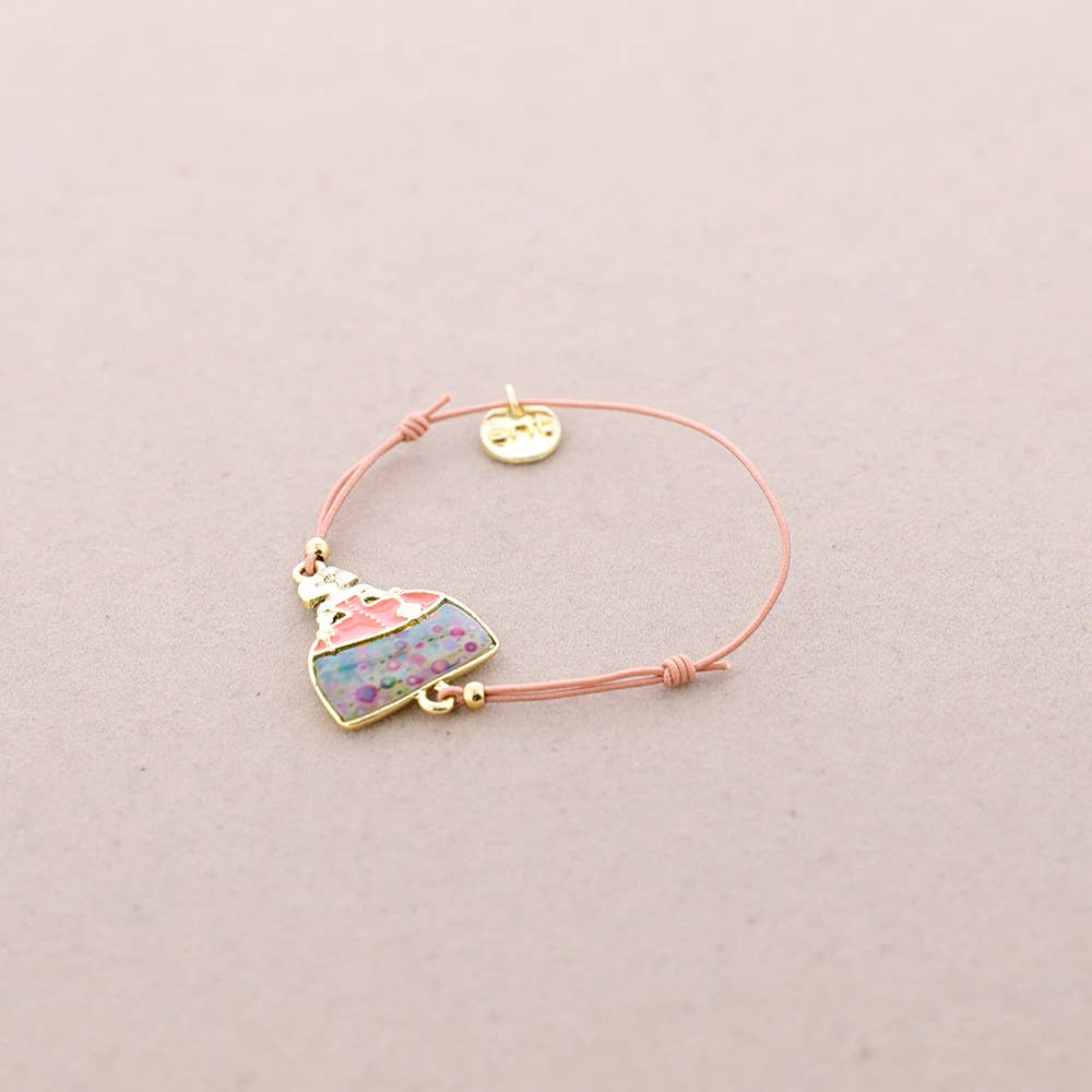 Pulsera Gomita Menina Metal Esmalte