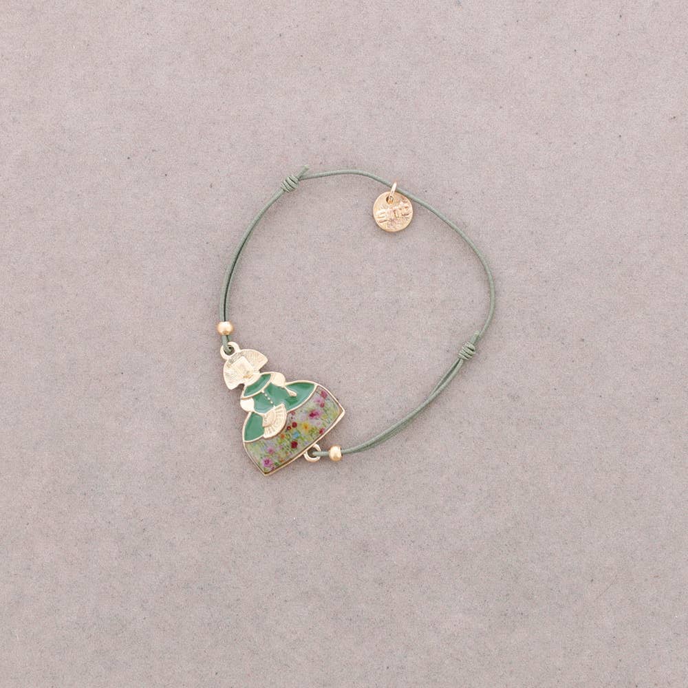 Pulsera Gomita Menina Metal Esmalte