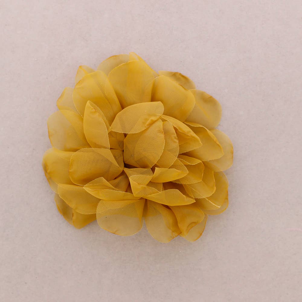 Broche Flor Tela 14 cm