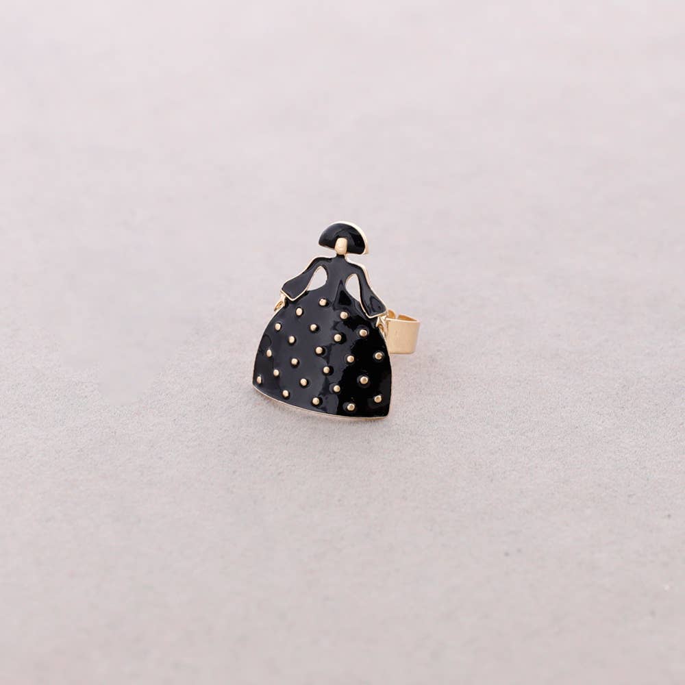 Anillo Ajustable Menina Metal Esmalte