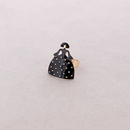 Anillo Ajustable Menina Metal Esmalte