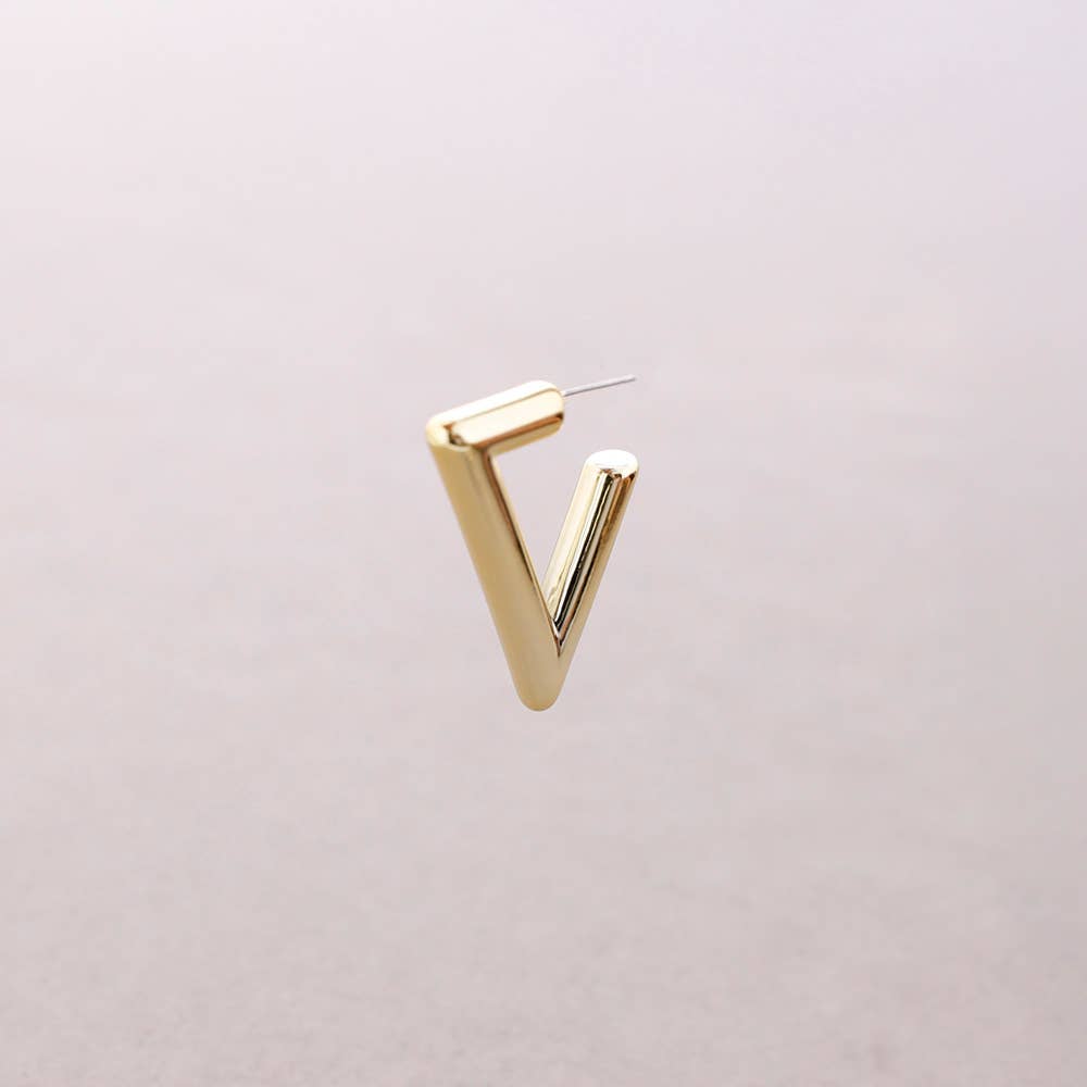 Pendientes Presion Trangular Metal
