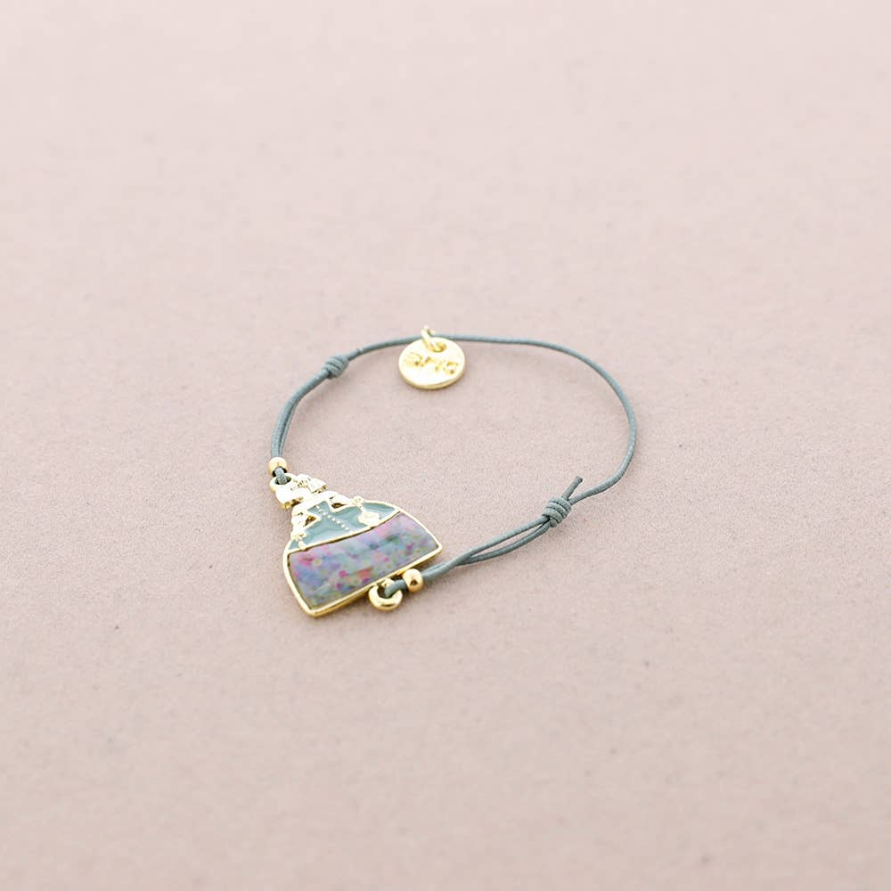 Pulsera Gomita Menina Metal Esmalte
