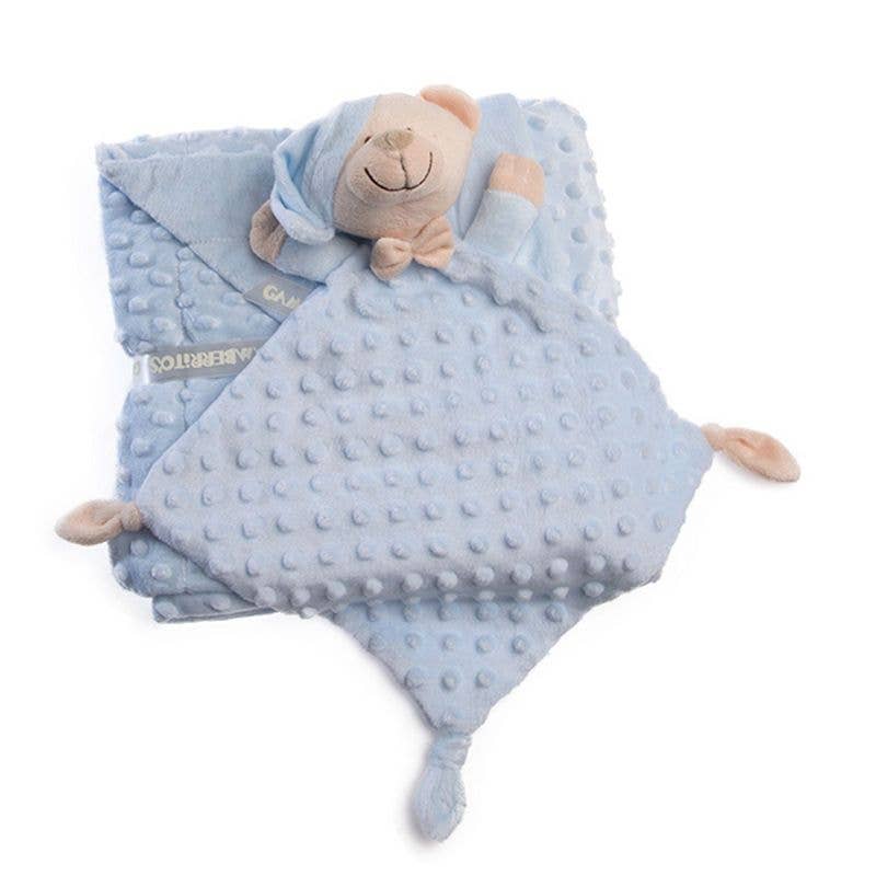 Set manta de apego + doudou para bebe bordar