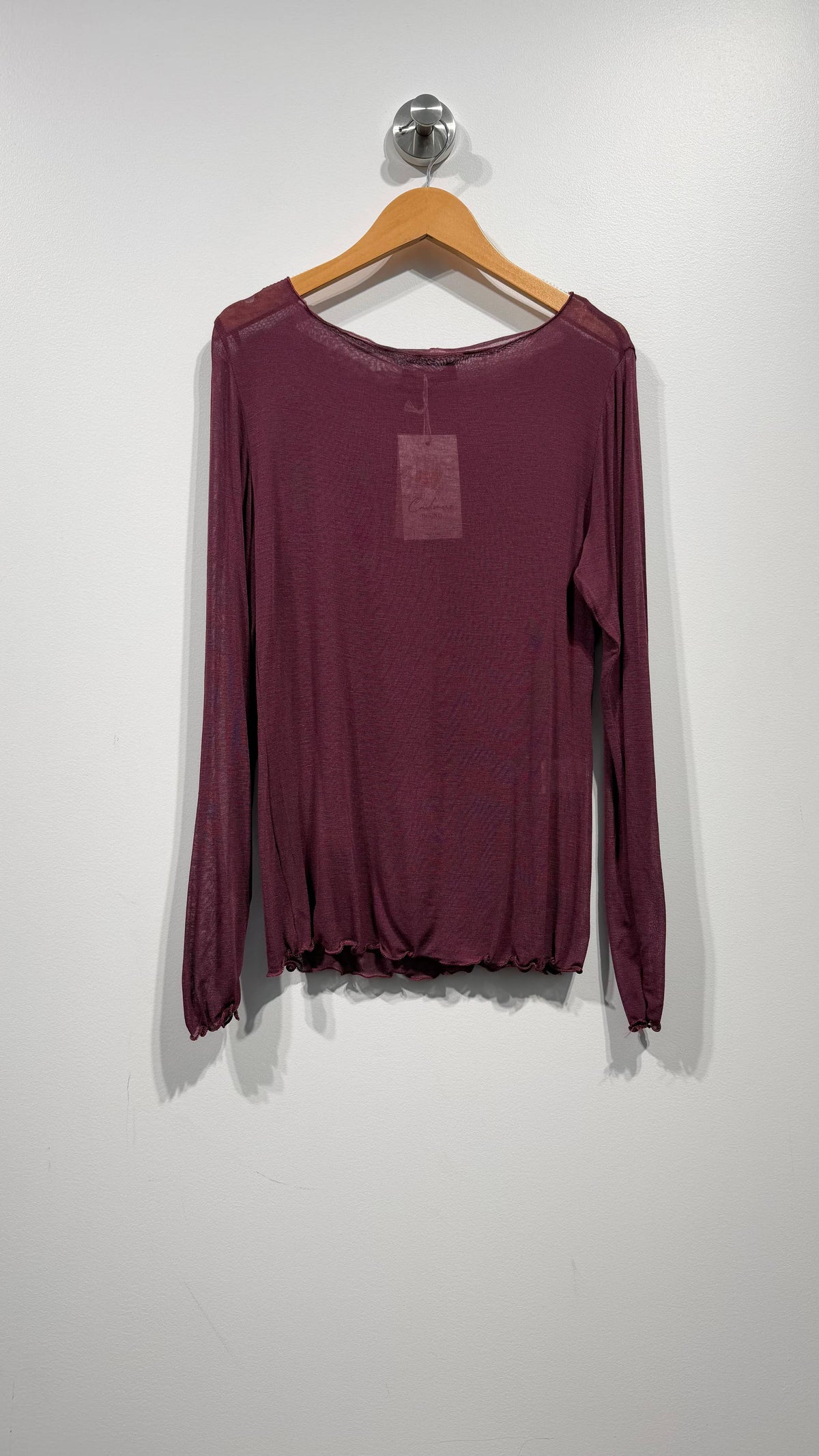 Jersey de punto fino con cuello barco talla regular