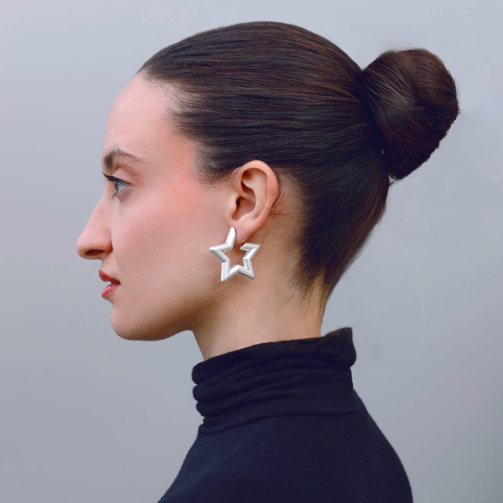 Pendientes Presion Estrella Metal