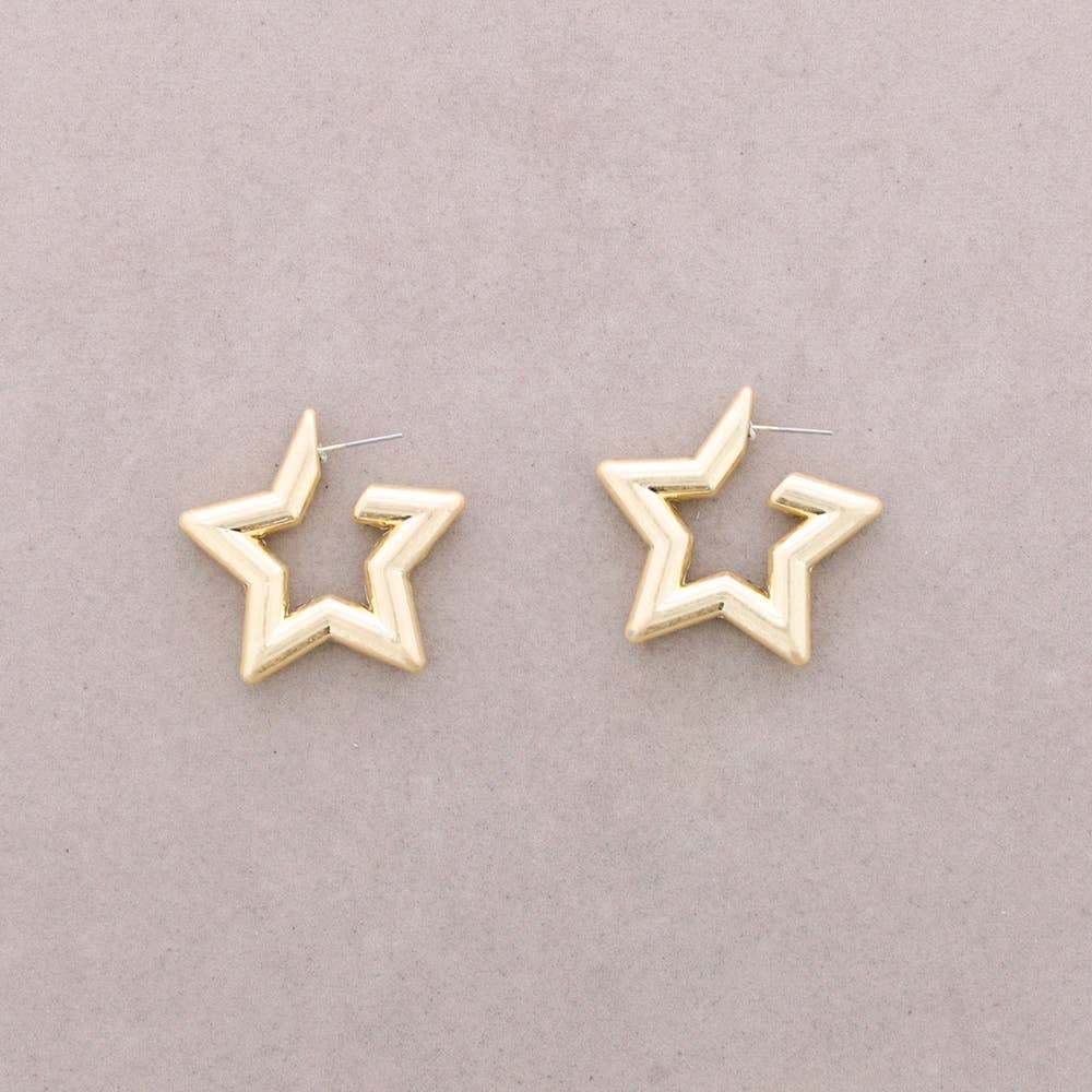 Pendientes Presion Estrella Metal