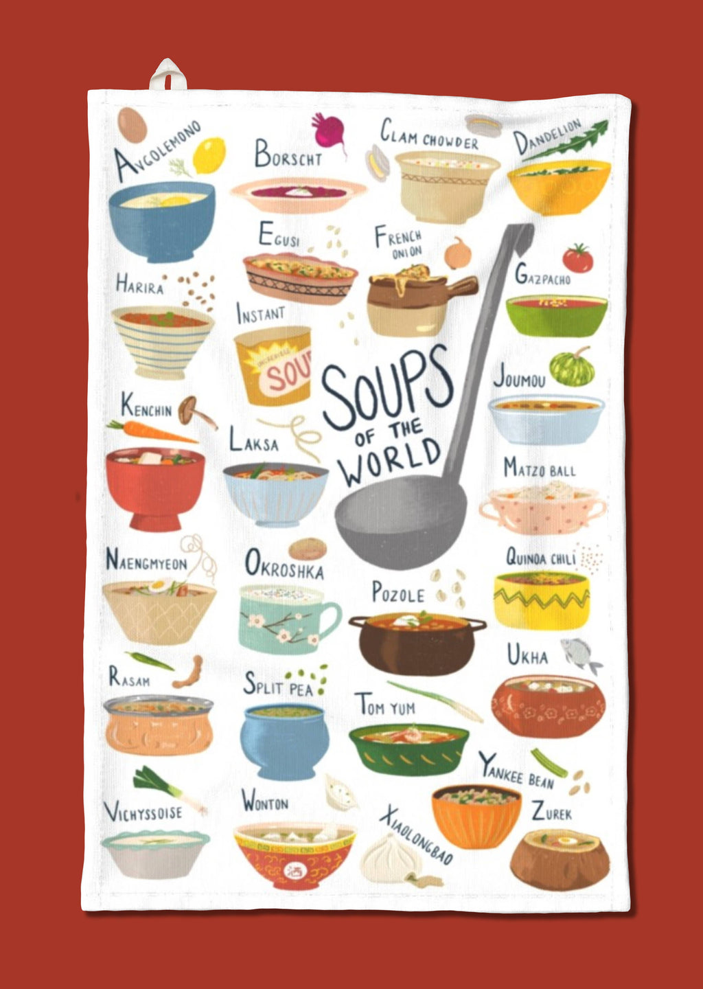 Paño de cocina - Sopas del mundo