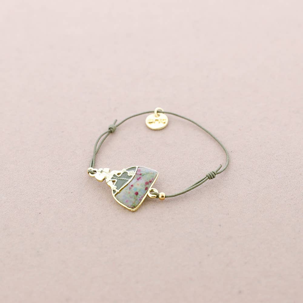 Pulsera Gomita Menina Metal Esmalte