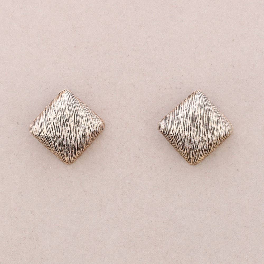 Pendientes Presion Rombo Metal