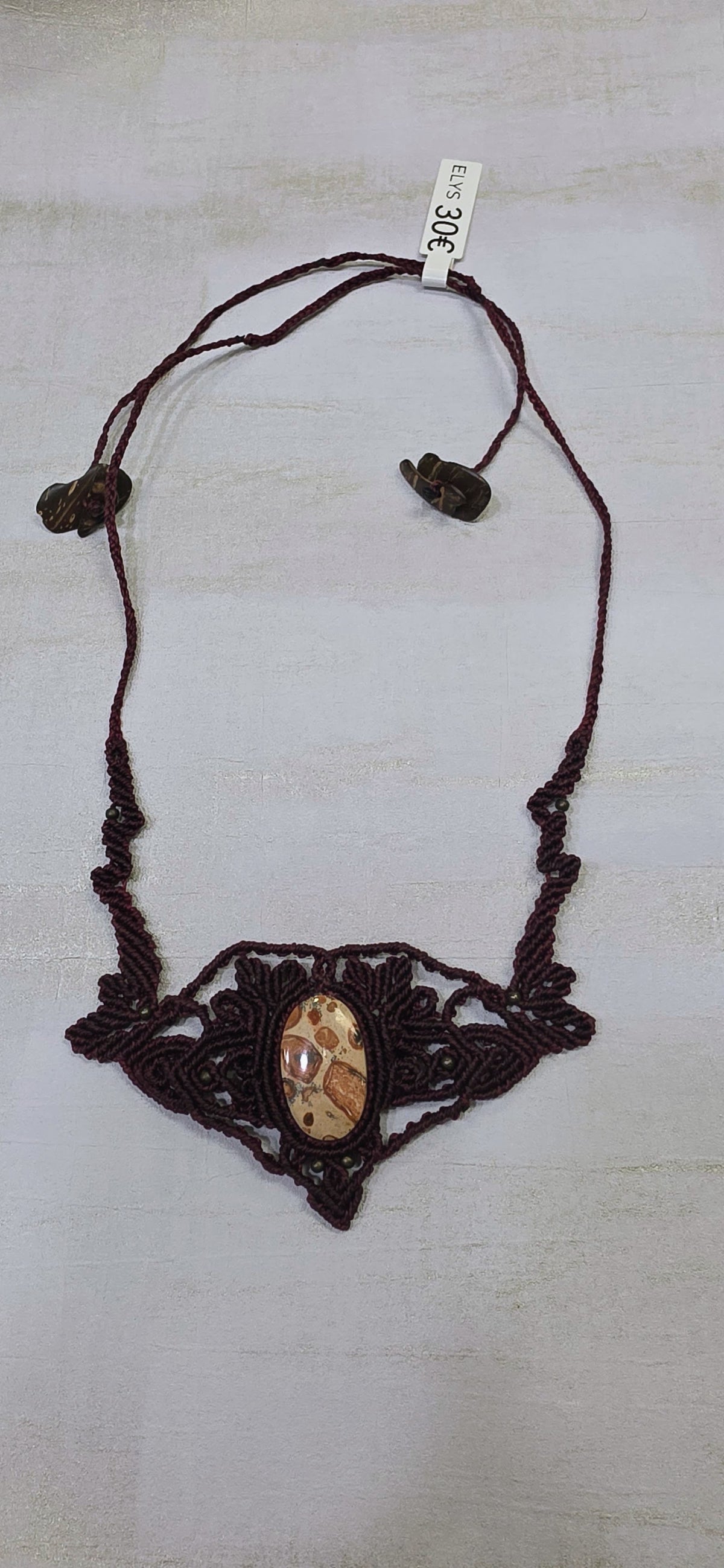 Collar Hilo Linhashita Jaspe Leopardo - Foto