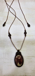 Collar Largo Hilo Linhashita Jaspe Paisaje - Foto