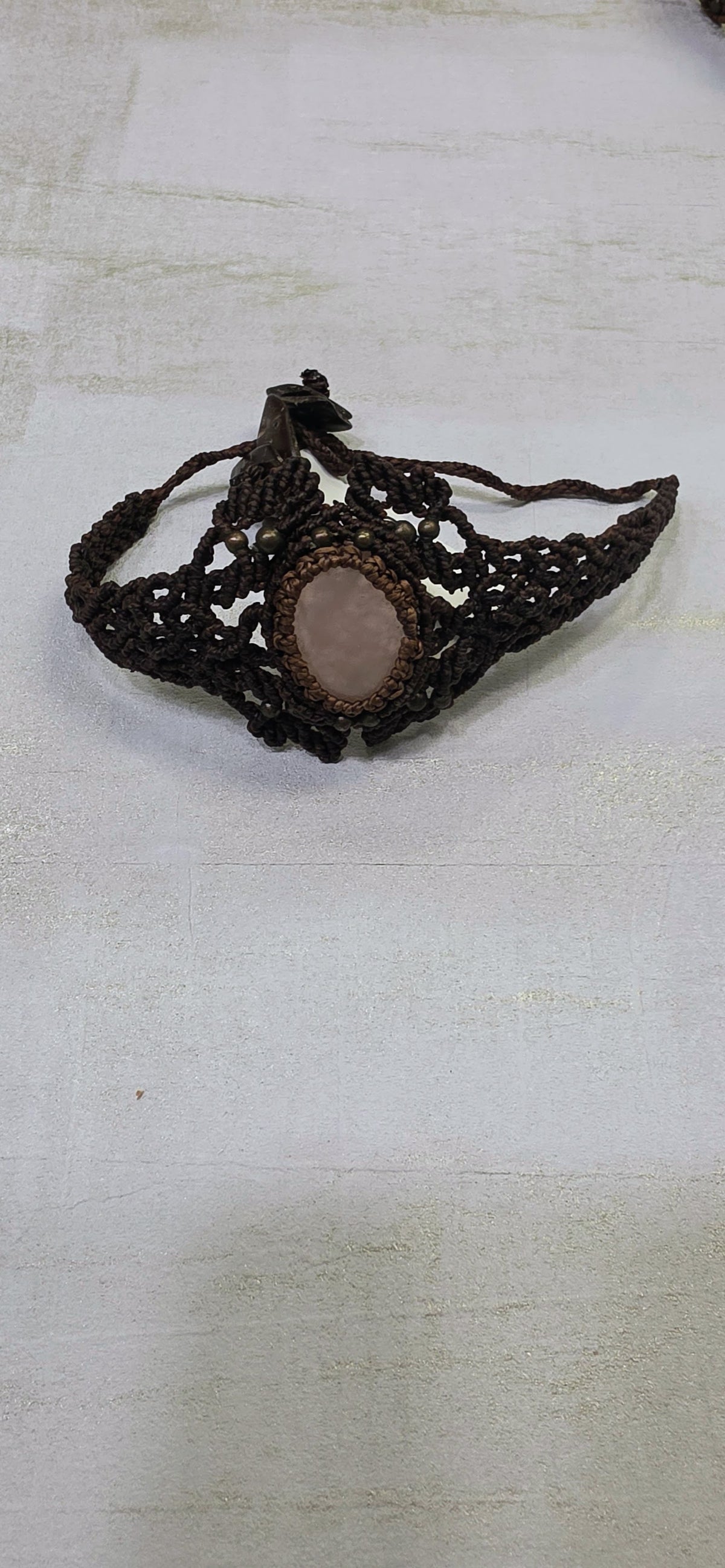 Brazalete Hilo Linhashita Cuarzo Rosa - Foto