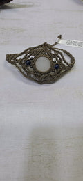 Brazalete Hilo Linhashita Cuarzo Blanco Lapizlazuli - Foto