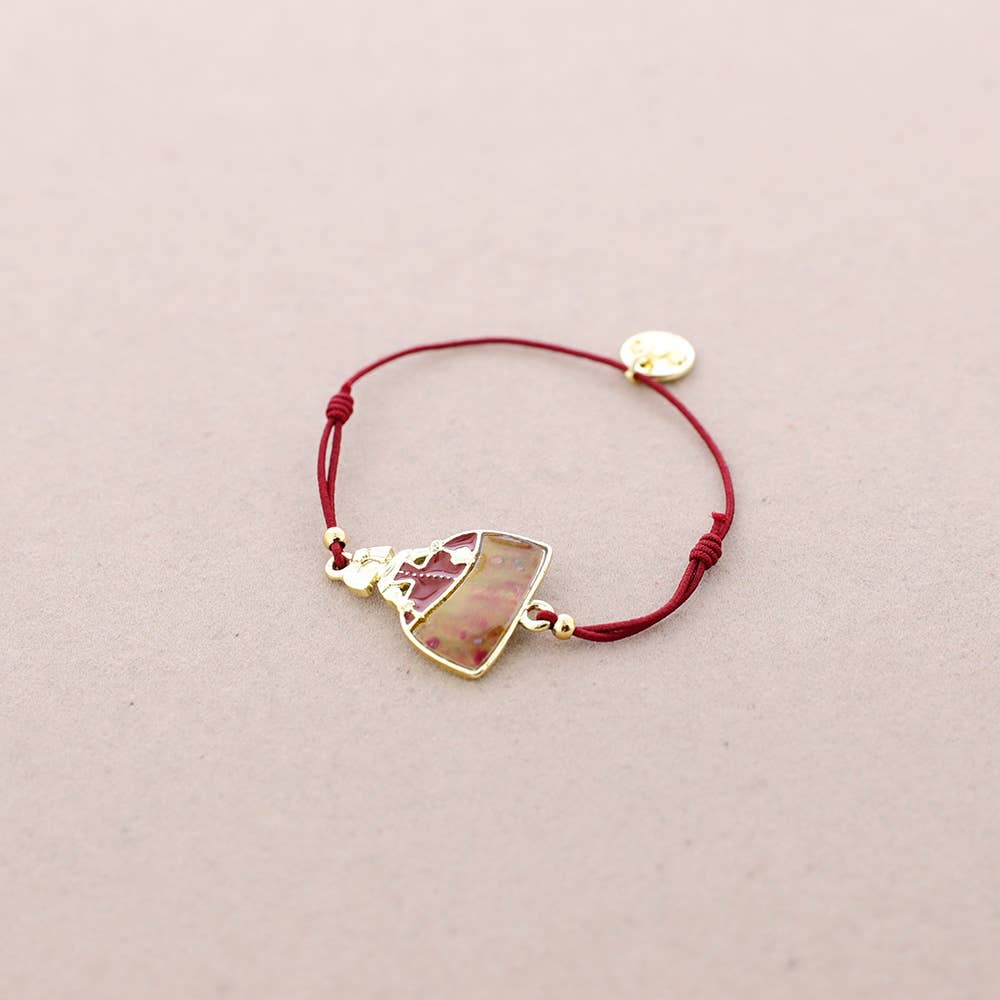 Pulsera Gomita Menina Metal Esmalte