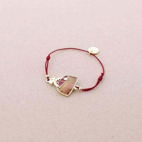 Pulsera Gomita Menina Metal Esmalte