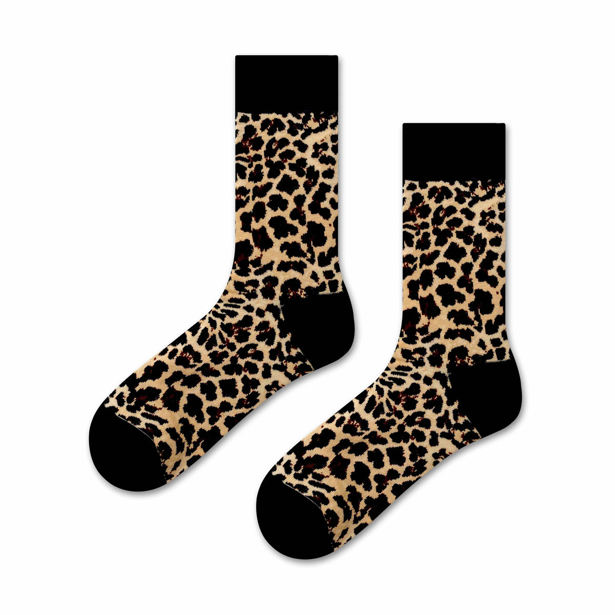 Calcetines de Estampado de Leopardo con Detalles Negros 🐆🖤