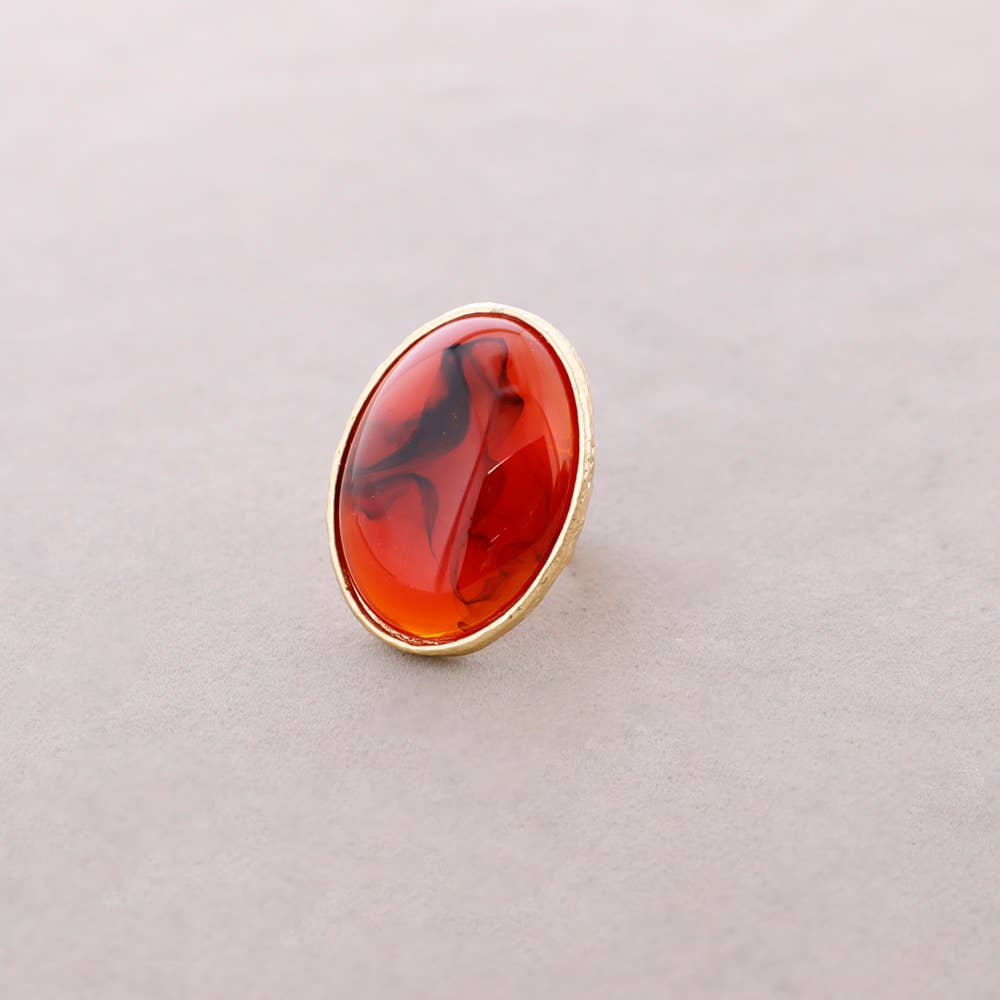 Maxianillo Metal con piedra de Resina