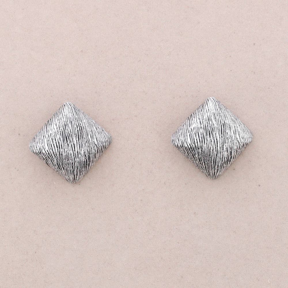 Pendientes Presion Rombo Metal