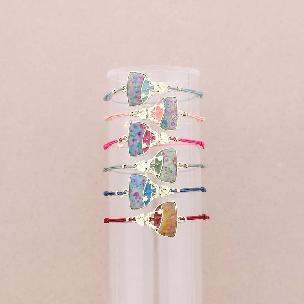 Pulsera Gomita Menina Metal Esmalte