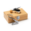 Set de 3 piezas de vino en caja de bambu