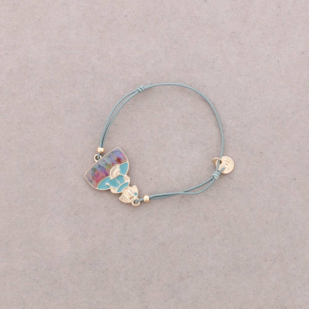 Pulsera Gomita Menina Metal Esmalte