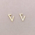 Pendientes Presion Trangular Metal