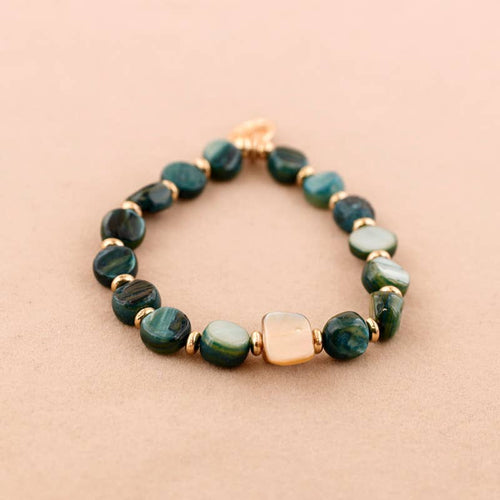 Pulsera Elastica Cuentas Nacar