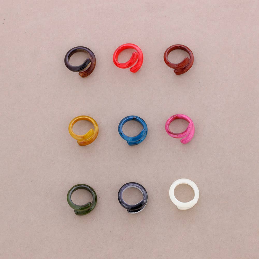 Anillo Espiral Resina