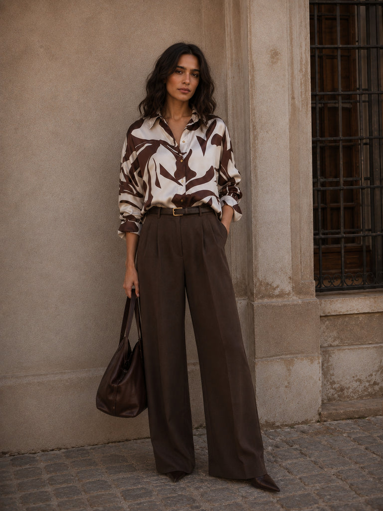 Camisa Estampada Hojas - Foto