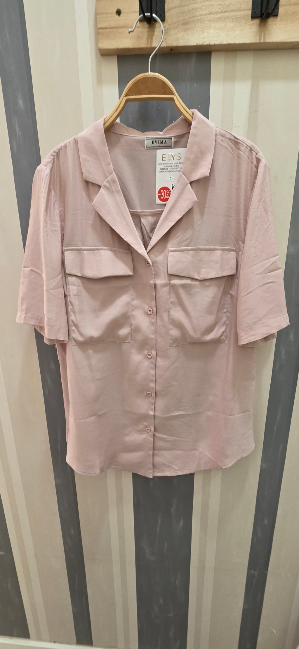 Camisa Botones Manga Corta - Foto